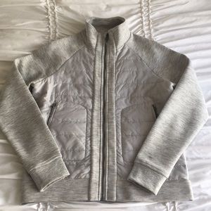 light gray zip up long sleeve